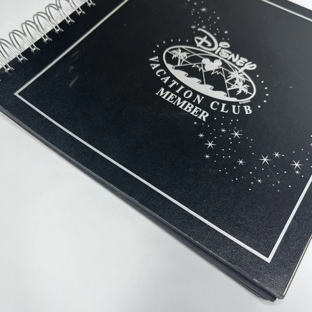 Disney Vacation Club Member Binder Photo Album Book Black 15 Pages 9x9 DVC RARE‎